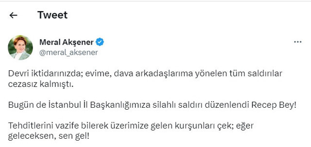 İYİ Parti İstanbul İl Başkanlığı’na silahlı saldırı düzenlendi! Meral Akşener gidiyor.. - Resim: 2