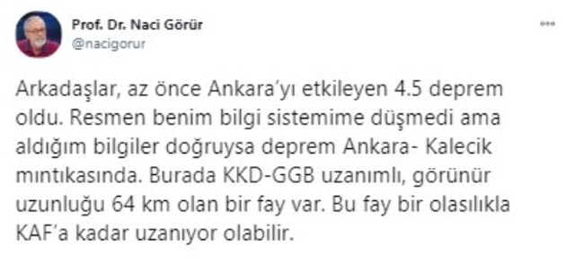 Ankara'daki depremin ardından uzmanlardan hayati önemde açıklamalar - Resim: 1