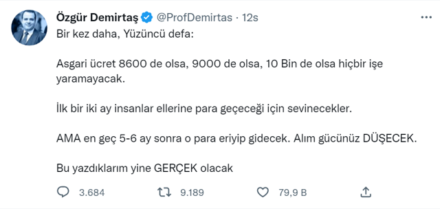 Özgür Demirtaş, Belediye Başkanı'nı tehdit etti! 'Asgari ücret 10 bin TL olsa da işe yaramaz' - Resim: 0