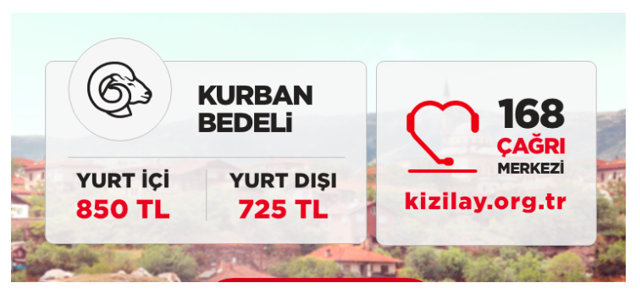 Kızılay vekaleten kurbanlık bağışı 2019 fiyatı ne kadar? - Resim: 0