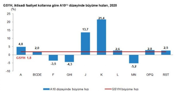 Son dakika Türkiye'nin 2020 yılı büyüme rakamları açıklandı! - Resim: 0