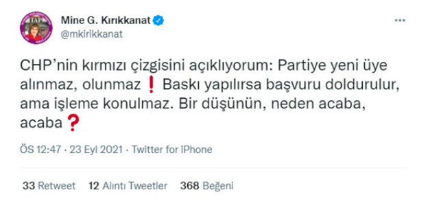 Mine Kırıkkanat kimdir Kılıçdaroğlu'na ne dedi Mine Kırıkkanat açıklamaları - Resim: 0