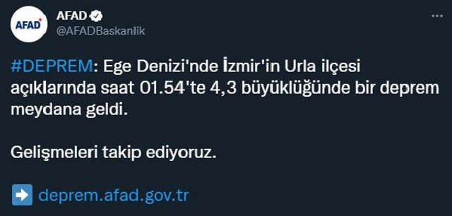 İzmir'de derem oldu! Ege Denizi'nde Urla açıklarındaki deprem 4.3 şiddetinde - Resim: 0