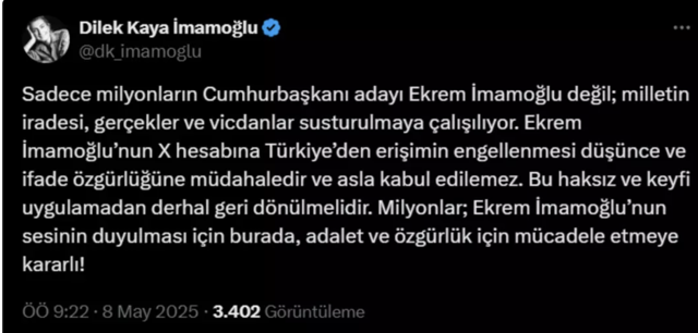 Dilek İmamoğlu'ndan erişim engeli tepkisi - Resim: 0