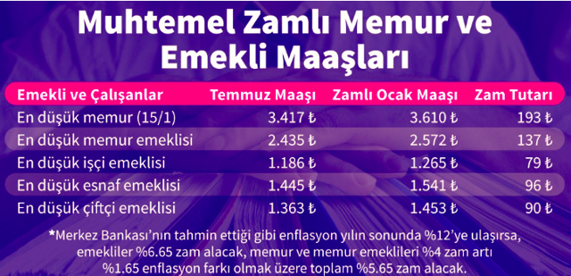 2020 ocak memur zammı enflasyon farkı ne kadar oldu? - Resim: 0