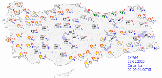 5 günlük 20 - 24 Ocak meteoroloji hava durumu tahmini - Resim: 2