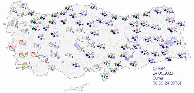 5 günlük 20 - 24 Ocak meteoroloji hava durumu tahmini - Resim: 4