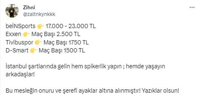Spor spikeri, kanal kanal meslektaşlarının maaşını söyleyip isyan etti: Yazıklar olsun - Resim: 0