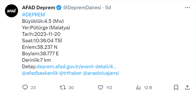 Malatya'da deprem oldu, çevre iller de sallandı! AFAD'dan son dakika açıklama - Resim: 0