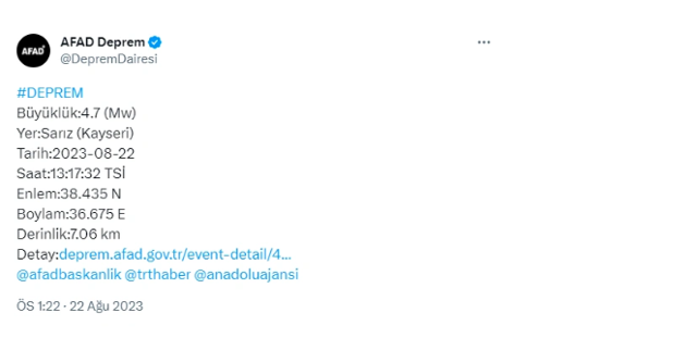 Kayseri fena sallandı! Depremin şiddetini Kandilli duyurdu - Resim: 0