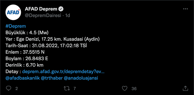 Aydın'da yine deprem oldu! Üçüncü deprem İzmir'i de salladı! İşte son depremler - Resim: 0