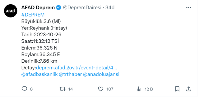 Türkiye peş peşe 3 depremle sarsıldı! Hatay ve Muğla'da depremler oldu AFAD'dan açıklama... - Resim: 0