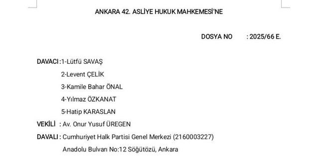 Gözler kritik kurultay davasında! Davayı açan CHP'liler konuştu: “Kimse karışmasın” - Resim: 0