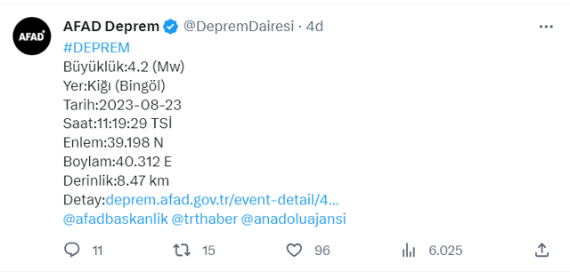 Bingöl'de deprem oldu çevre iller de sallandı! AFAD'dan son dakika açıklama - Resim: 0