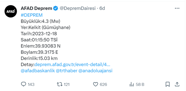 Gümüşhane'de deprem oldu! Trabzon dahil birçok il sallandı AFAD açıkladı - Resim: 0