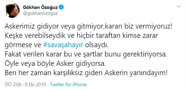 Gökhan Özoğuz'un Barış Pınarı Harekatı çıkışı olay oldu! Siz uyuyordunuz deyip isyan etti - Resim: 2