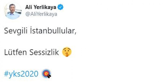 İstanbul Valisi Yerlikaya'dan YKS için sessizlik mesajı - Resim: 0