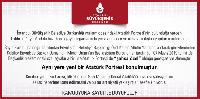 T.C. ibaresi söküldü mü? İBB'den açıklama - Resim: 0