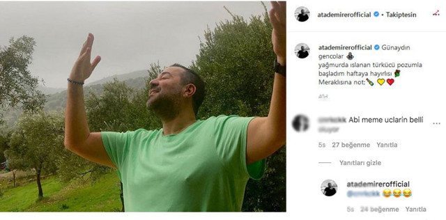 Ata Demirer'in paylaşımına olay "meme ucu" yorumu! - Resim: 0