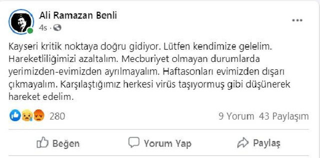 Kayseri'de koronavirüs alarmı! İl Sağlık Müdürü uyardı: Kritik noktaya gidiyoruz - Resim: 0