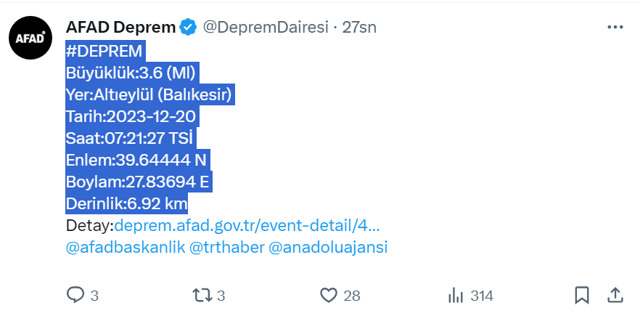 Deprem oldu! Balıkesir çok fena sallandı! AFAD'dan açıklama var... - Resim: 0