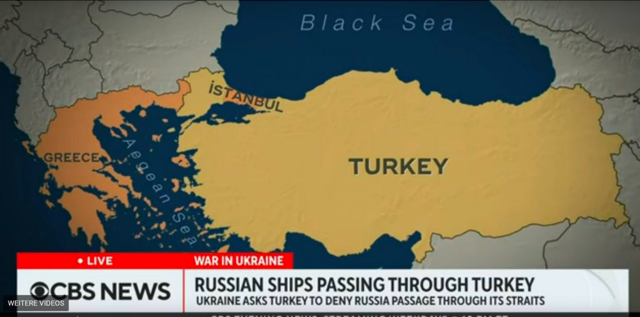 ABD kanalından skandal! Rusya'nın boğaz geçişini gösterirken İstanbul'u Yunanistan'a kattı - Resim: 0