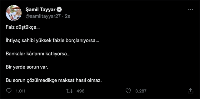 Şamil Tayyar'dan MB'ye faiz tepkisi! Faiz düştükçe ihtiyaç sahibi daha yüksek faizle borçlanıyor - Resim: 0