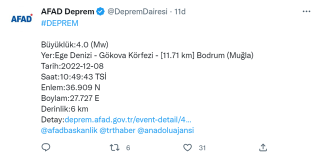 Bodrum'da deprem oldu! AFAD'dan açıklama var... - Resim: 0