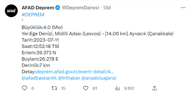 Çanakkale'de deprem oldu! Balıkesir'de de hissedilen depremle ilgili AFAD'dan son dakika açıklama - Resim: 0