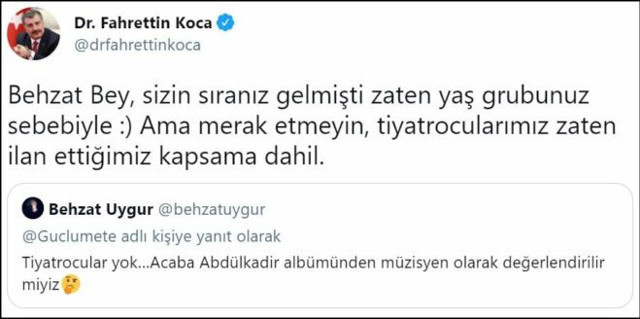 Behzat Uygur aşı esprisine Fahrettin Koca'dan cevap - Resim: 0
