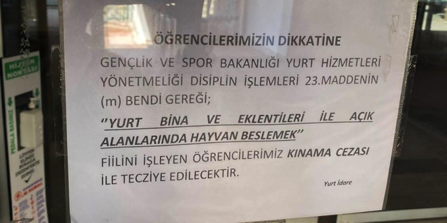 Yurdun kapısına astılar! Tepki çeken karar: Kınama cezası verilecek - Resim: 0