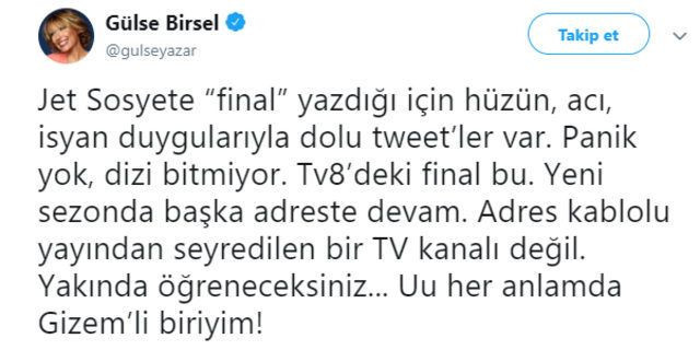 Gülse Birsel'den Jet Sosyete için final ve yeni sezon açıklaması! - Resim: 4