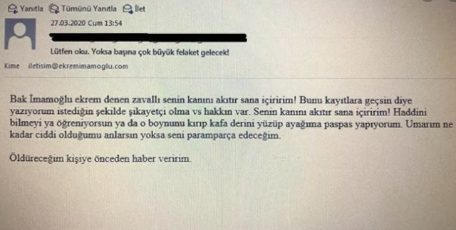 İmamoğlu'nu ölümle tehdit eden zanlının ilk ifadesi ortaya çıktı - Resim: 1