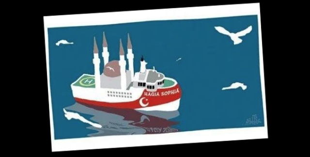 Yunanistan'ın Ayasofya ve Doğu Akdeniz acısı! Dikkat çeken karikatür - Resim: 0