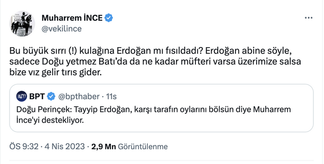 Muharrem İnce ile Doğu Perinçek birbirine girdi! Birbirlerini "Erdoğan'ın adamı" olmakla suçladı - Resim: 0