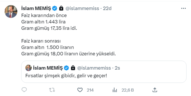 İslam Memiş'i dinleyenler büyük zarar etti! Saatler önce söylediklerinin hepsinin tersi oldu - Resim: 1
