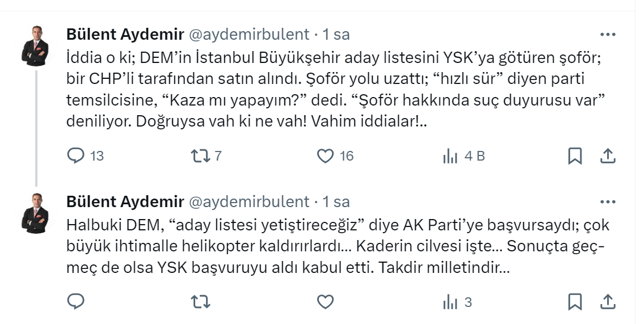 Şok iddia! CHP'den DEM Parti'ye İstanbul operasyonu! Şoför satın alındı, liste YSK'ya gecikti - Resim: 0