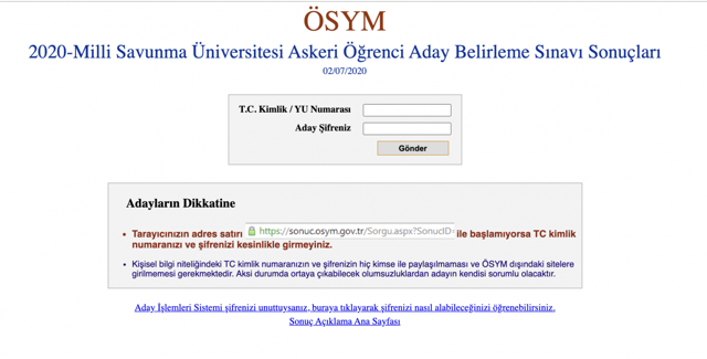 Milli Savunma Üniversitesi Aday Belirleme Sınavı sonuçları açıklandı! Tıkla öğren - Resim: 0