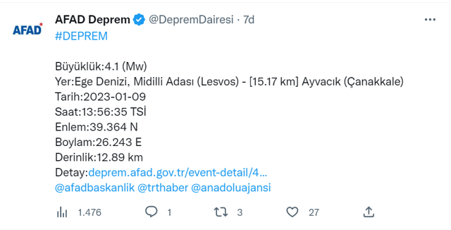Çanakkale'de deprem oldu! Panik yaratan depremle ilgili AFAD'dan son dakika açıklama geldi - Resim: 0