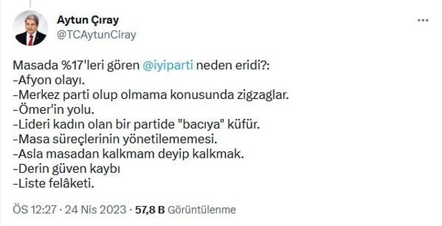 İYİ Parti'de kavga çıktı! Aytun Çıray suçladı Musavvat Dervişoğlu 'musibet sen kimsin ki' deyip saydırdı - Resim: 0