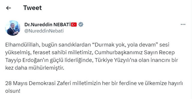 Cumhurbaşkanı Erdoğan'a tebrik mesajı yağıyor! "Türkiye Yüzyılı başlamıştır" - Resim: 5