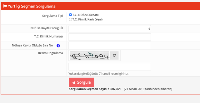 YSK seçmen kaydı sorgulama TC ile giriş nasıl yapılır? - Resim: 0