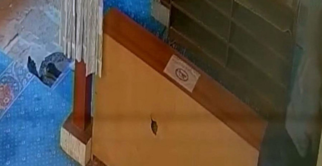 Böyle hırsızlık görülmedi! Caminin sadaka kutusunu çalarken halılar batmasın diye ayakkabılarını çıkarttılar - Resim: 0