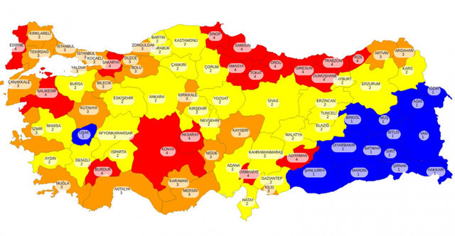 Konya'da sokağa çıkma yasağı kalktı mı haritada ne renk? - Resim: 0