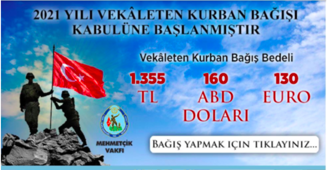 Mehmetçik Vakfı kurban bağışı 2021 nasıl yapılır? - Resim: 0