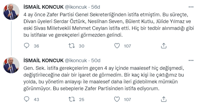 Ümit Özdağ'ın Zafer Partisi'nde istifa depremi! İki milletvekilinden biri istifa etti - Resim: 0