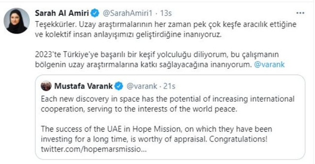 BAE'li bakandan Mustafa Varank'a Türkçe cevap! Ülkede gündem oldu - Resim: 0