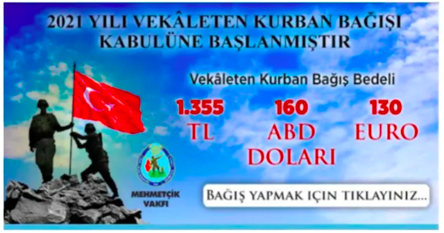 Mehmetçik Vakfı kurbanlık bağış 2022 fiyatları kaç para, nasıl yapılır? - Resim: 0