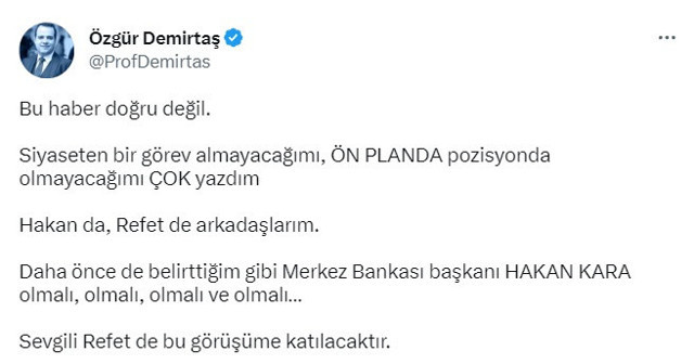 Ali Babacan önerdi! Özgür Demirtaş, Kemal Kılıçdaroğlu'nun Merkez Bankası Başkanı adayı! Demirtaş ne dedi? - Resim: 1