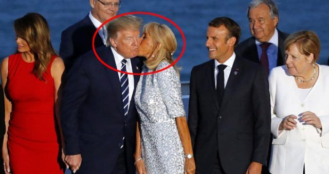 Macron'un eşinin Trump'ı öpmesi G-7 zirvesine damga vuran kareler - Resim: 3
